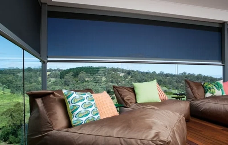 Stratco Ambient Blinds providing shade and privacy for outdoor entertaining