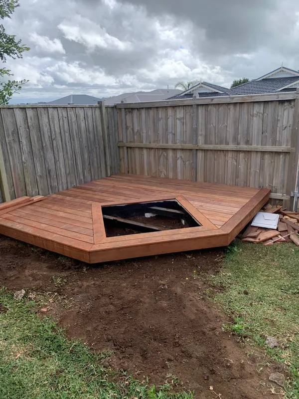 Corner Deck with Firepit