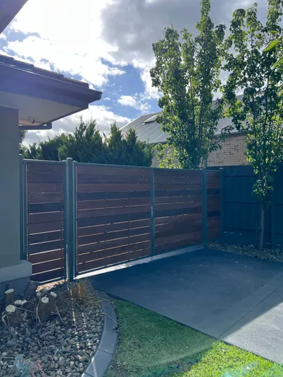 Steel Frame Merbau Gates