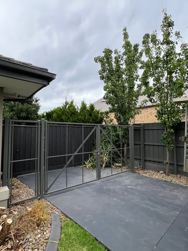 Steel Frame Merbau Gates