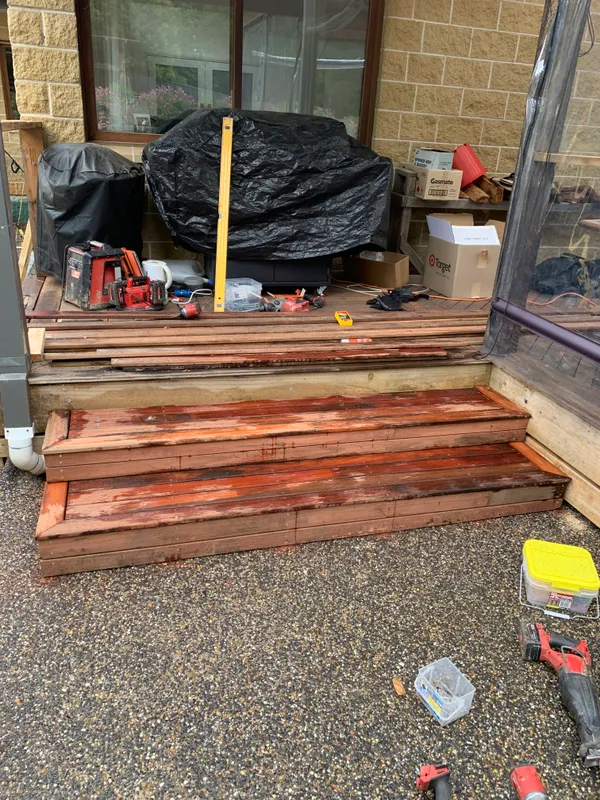 Timber Deck Steps