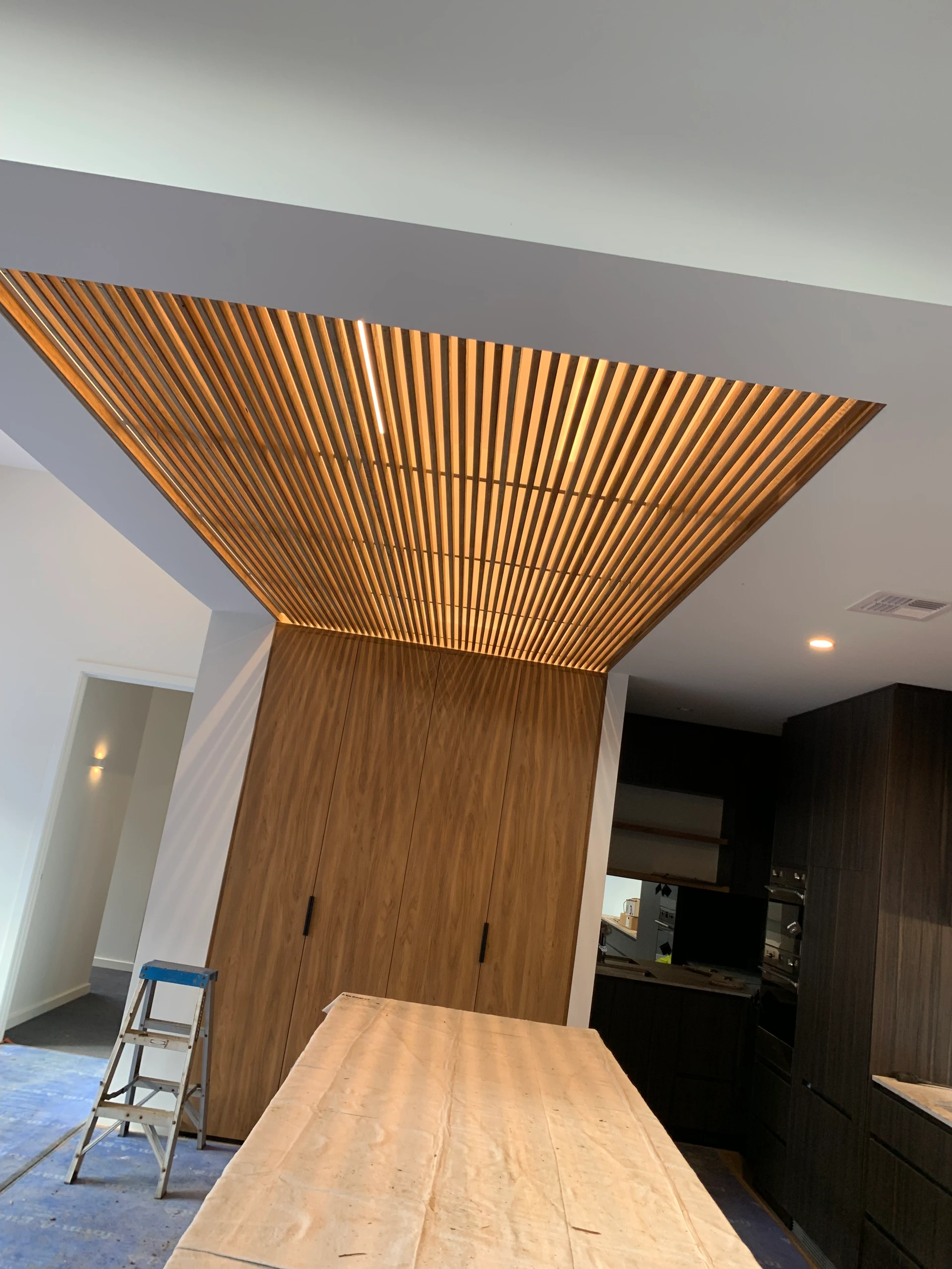 Timber Slat Ceiling Feature